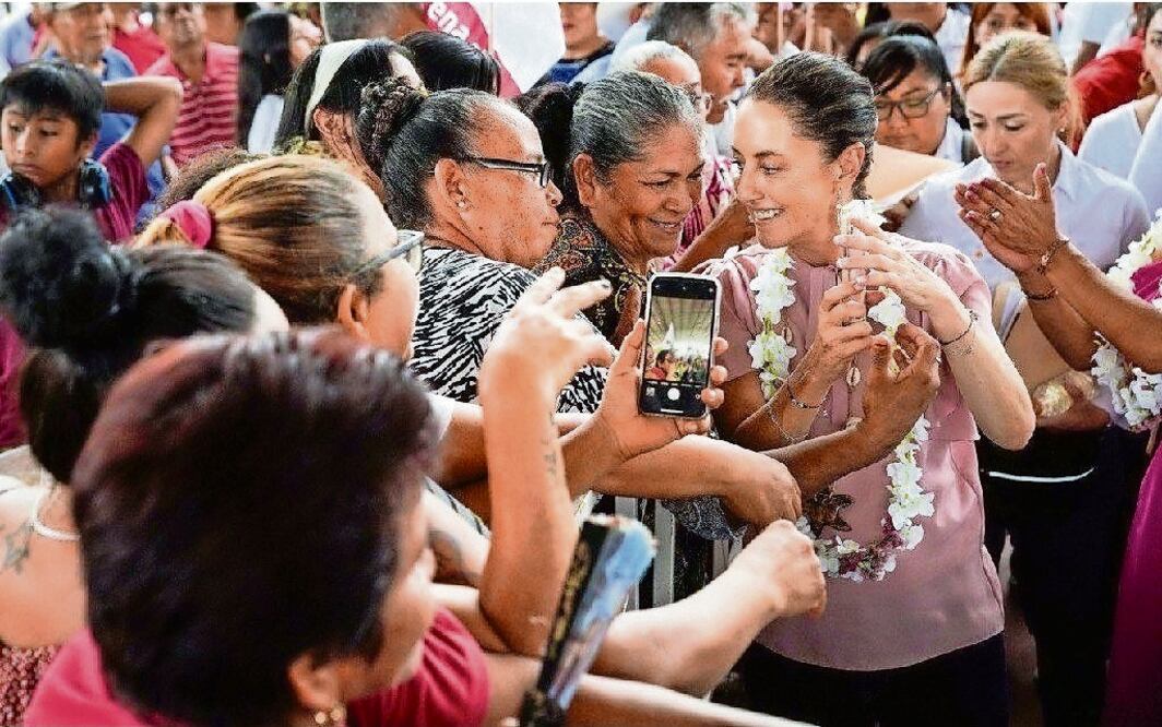 Claudia Sheinbaum insistió ante simpatizantes de Michoacán en que acabará con la corrupción. Foto: Especial