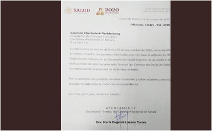 Mandan a otra ventanilla plan para enfrentar el Covid-19 de ex secretarios de salud