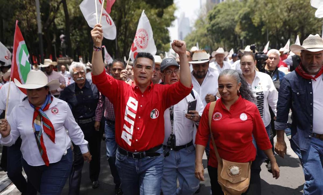 Marcha de Alito sobre paseo de la Reforma. Foto: Diego Simón / EL UNIVERSAL