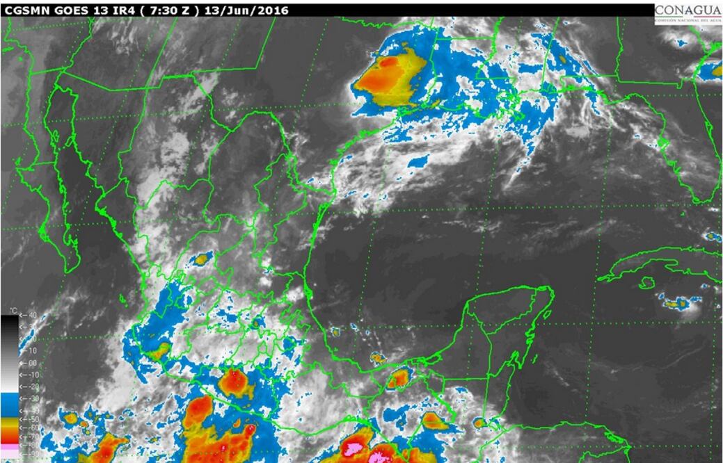 En la foto: Imagen satelital del SMN