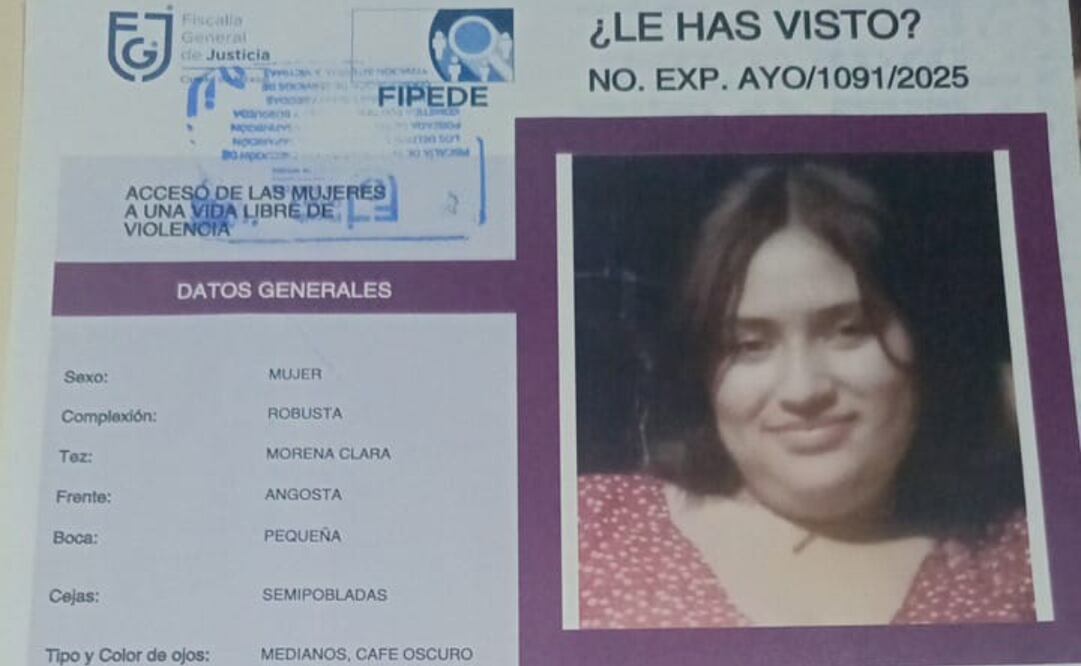 Boletín de búsqueda de Valeria Renata. Foto: especial