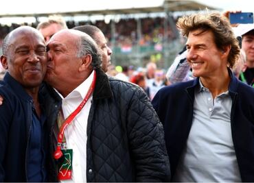 Papá de Checo Pérez revela por qué ignoró a Tom Cruise y besó al papá de Lewis Hamilton