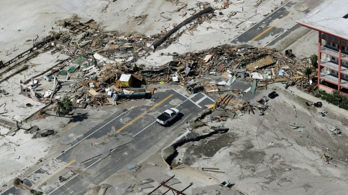Getty Images Mexico Beach quedó virtualmente arrasada.