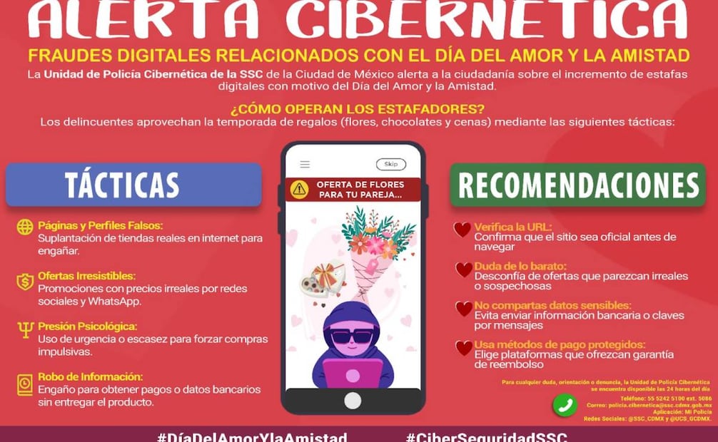 Policía Cibernética emite recomendaciones por compras del Día del Amor y la Amistad.
Foto: Especial.
