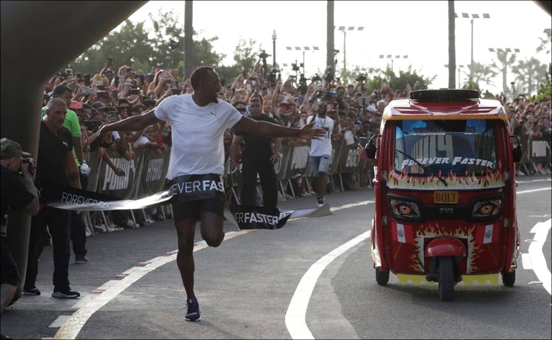 Medallista olímpico en una extraña competencia. Foto: Reuters