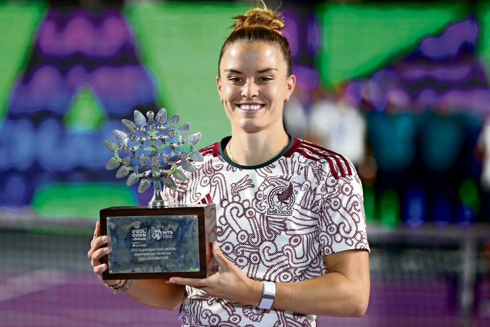 Tras el mal US Open, María volvió a conectar con su mejor tenis; la helénica dedicó su victoria a su abuelo, quien falleció en 2022. Foto: Refugio Ruíz / AP
