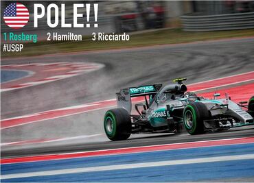 Rosberg es "pole" en EU; "Checo" largará quinto