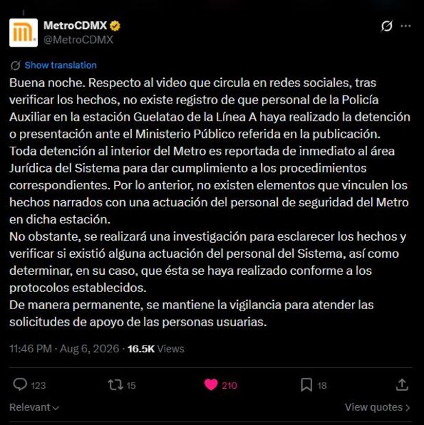 Foto: Captura de pantalla en X.