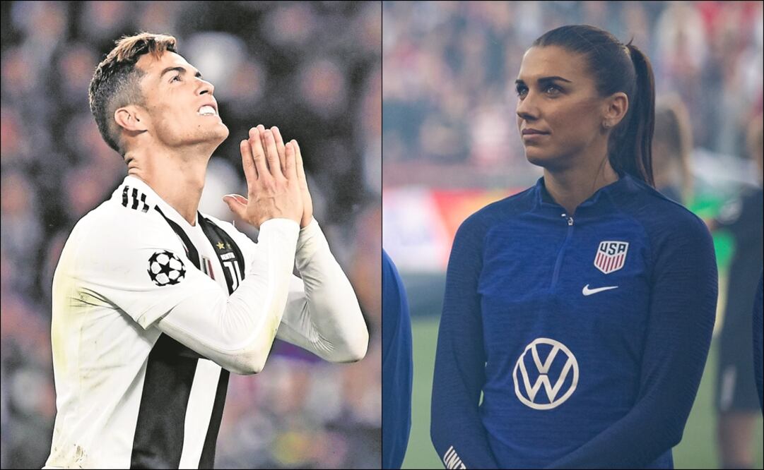 Cristiano Ronaldo y Alex Morgan. Foto: Especial / Agencias