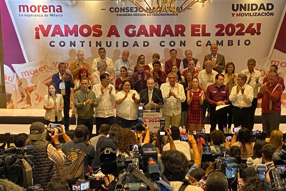 Consejo Nacional de Morena, donde se definieron fechas y método para elección de candidato en 2024. Fotografía de Berenice Fregoso EL UNIVERSAL