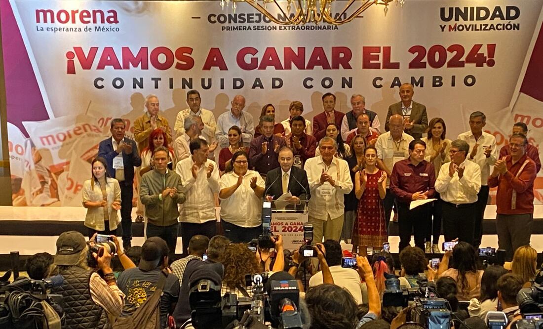 Consejo Nacional de Morena, donde se definieron fechas y método para elección de candidato en 2024. Fotografía de Berenice Fregoso EL UNIVERSAL