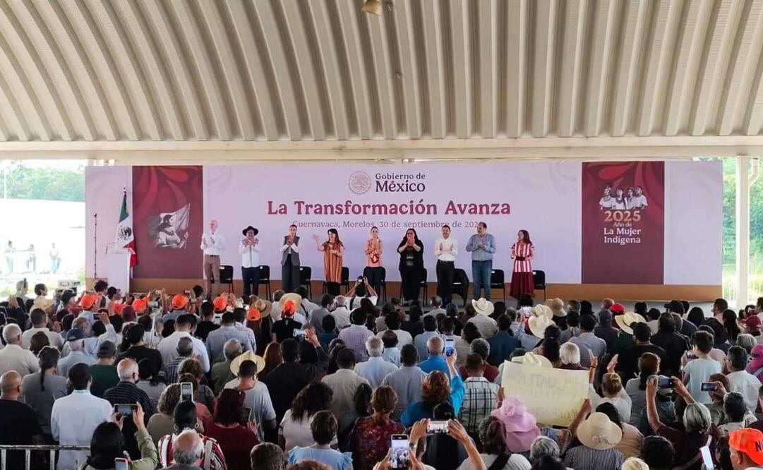 Claudia Sheinbaum Pardo durante gira en Morelos este martes 30 de septiembre de 2025. Foto: Justino Miranda/ EL UNIVERSAL