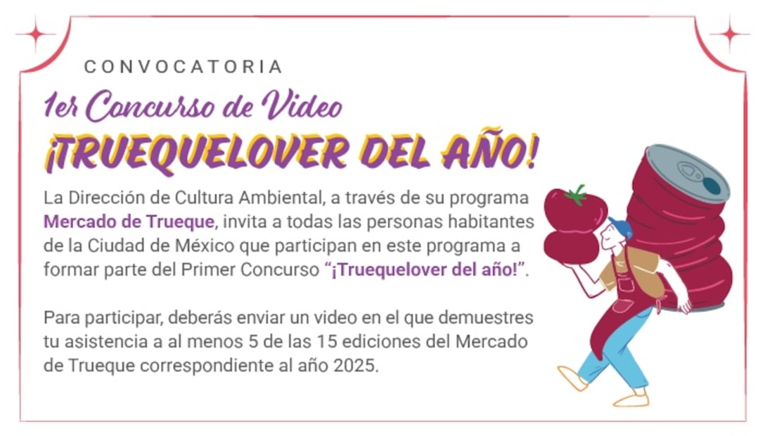 Sedema te invita al primer concurso de video “¡Truequelover del año!”. (Foto: especial)