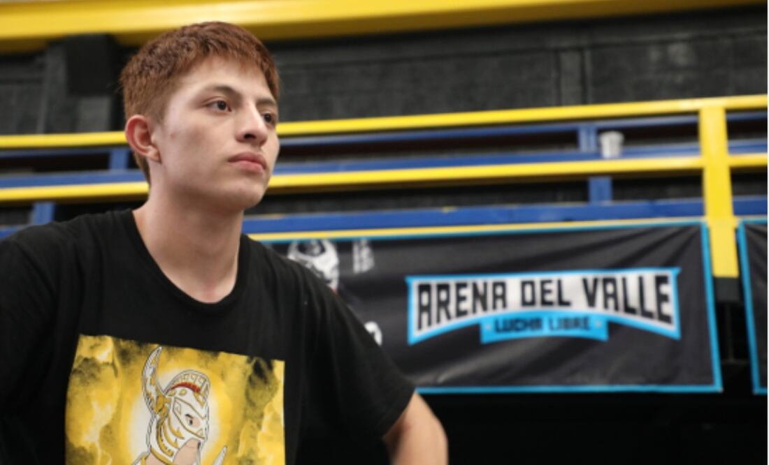 Demian Rodríguez es alumno de lucha libre en la Arena del Valle en Ecatepec, Estado de México. Foto: David Martínez