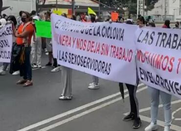 Trabajadoras sexuales vuelven a bloquear Calzada de Tlalpan; aseguran que obras de ciclovía vulneran su zona de trabajo e ingresos