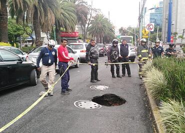 Se abre socavón en la colonia Lomas de Chapultepec