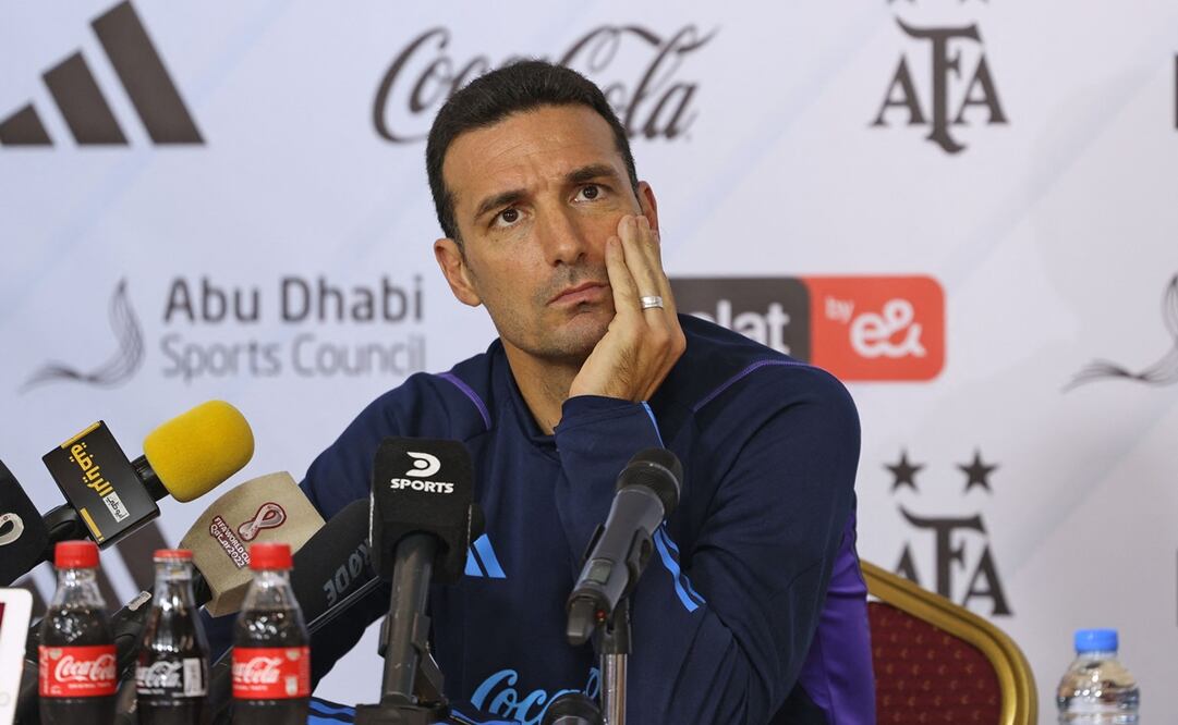 Lionel Scaloni en conferencia de prensa / Foto: AFP