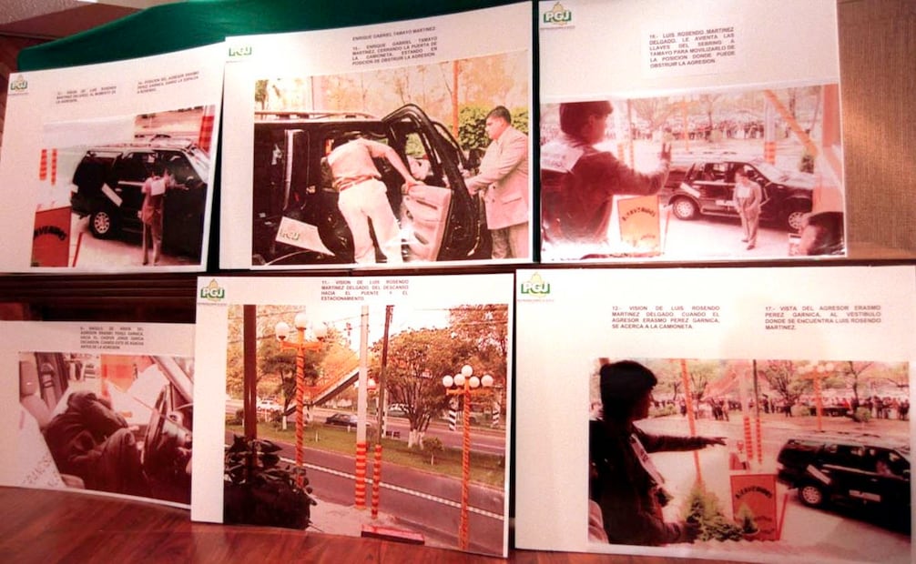 Fotografías del día de la reproducción de hechos en el restaurante El Charco de las Ranas. Donde se recreó la visión de uno de sus escoltas, Luis Rosendo Martínez, quien, según las investigaciones, siempre tuvo a la vista a quien disparó contra Stanley. Archivo EL UNIVERSAL.