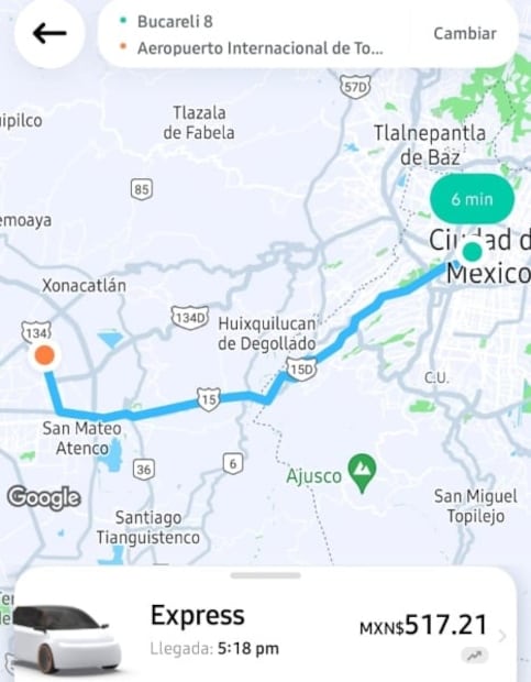 Opciones y costos para llegar al Aeropuerto de Toluca desde CDMX