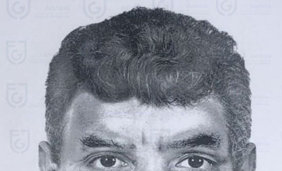 De acuerdo con un retrato hablado, el hombre tiene entre 45 y 50 años de edad, mide cerca de 1.65 metros, es de complexión delgada, tez morena clara, cabello ondulado entrecano. Foto: cortesía Fiscalía Genera de Justicia