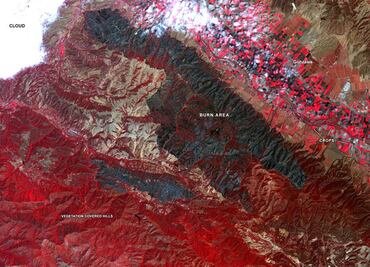 Así es como vehículos espaciales de la NASA ayudan a mitigar los incendios de California