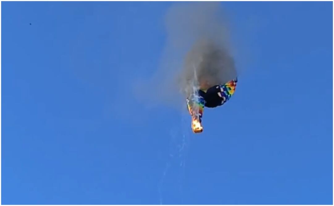 Accidente de globo aerostático en Brasil. Foto: captura de pantalla