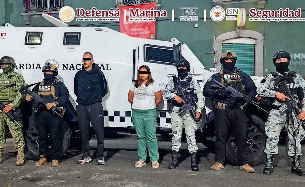 José Gregorio Lastra Hermida, El Lastra, y Dianeh “N”, detenidos por el rancho Izaguirre. Foto: Especial