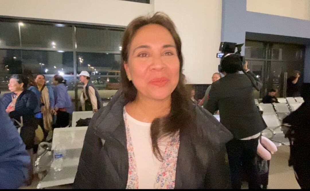 Mexicana rescatada de Israel a su arribo a México / Foto: Captura de pantalla