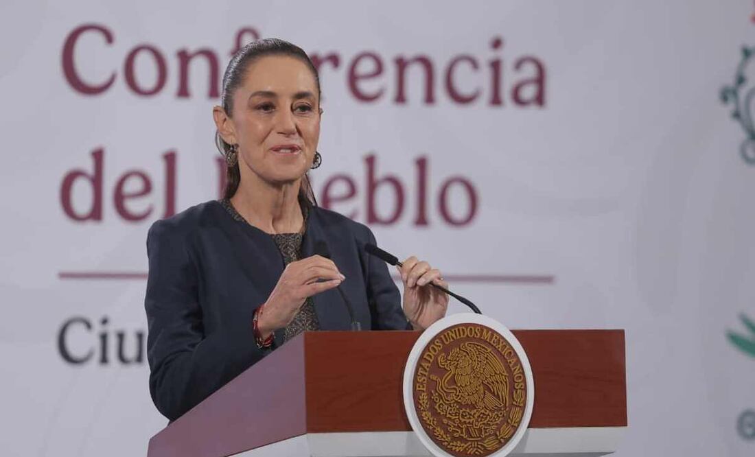 Claudia Sheinbaum, presidenta de México, durante la mañanera del 6 de noviembre del 2025. Foto: Gabriel Pano/ EL UNIVERSAL
