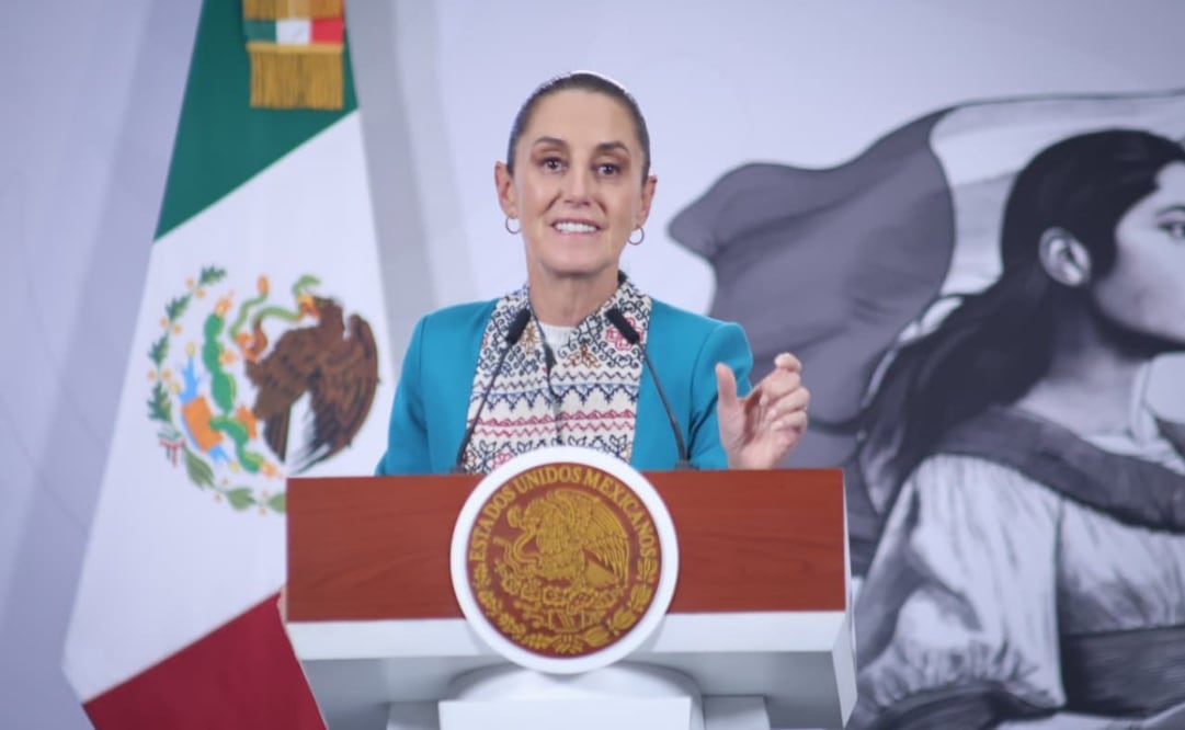 Claudia Sheinbaum Pardo en su conferencia matutina del martes 31 de marzo de 2026 en Palacio Nacional. Foto: Luis Camacho/ EL UNIVERSAL