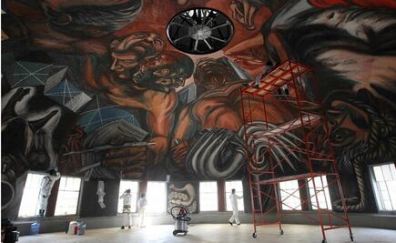 Restoration work begins on José Clemente Orozco mural damaged by earthquake