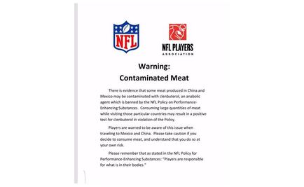 Advierten a jugadores de la NFL por carne mexicana
