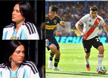 Dua Lipa se aburre en el Superclásico de Argentina entre Boca y River