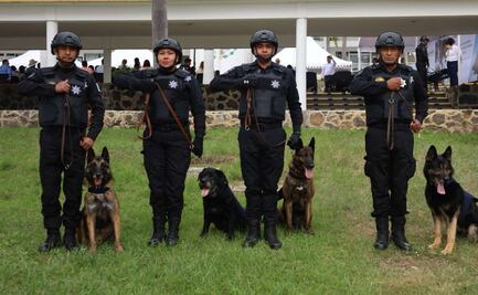 Jubilan a 16 oficiales caninos de Prevención y Reinserción Social; los darán en adopción  