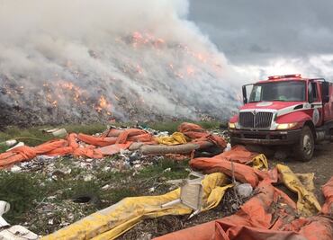 Reportan incendio en relleno sanitario de Ciudad Victoria