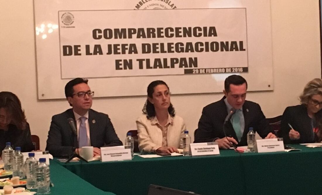 La jefa delegacional de Tlalpan, Claudia Sheinbaum, compareció ente la ALDF (Foto: @Claudiashein)