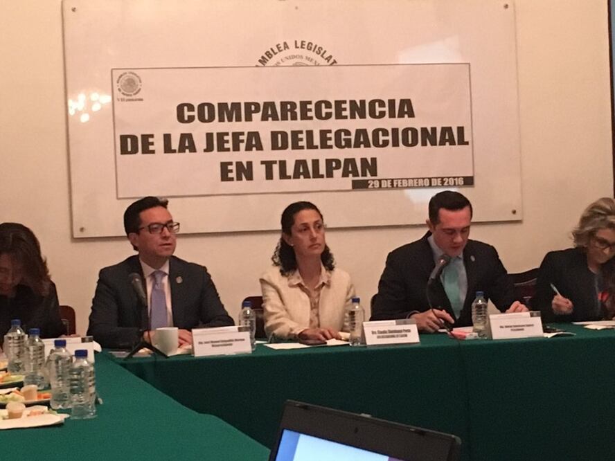 La jefa delegacional de Tlalpan, Claudia Sheinbaum, compareció ente la ALDF (Foto: @Claudiashein)