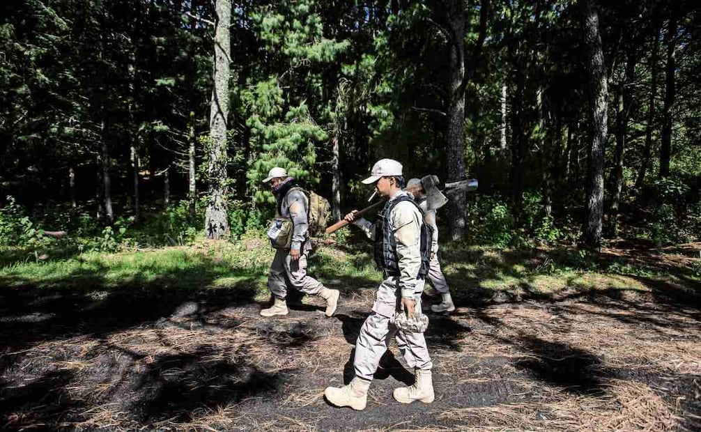 La guardia se divide en 3 unidades de 4 hombres y patrullan el bosque por 24 horas cada tres días. Foto: Gabriel Pano / EL UNIVERSAL
