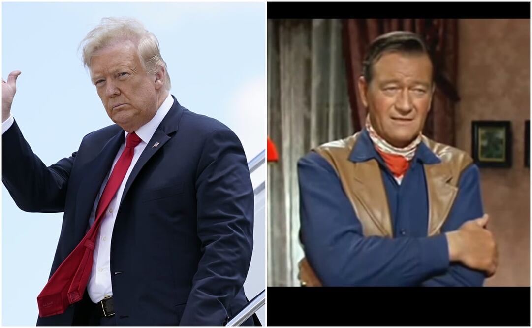 Donald Trump y John Wayne. Foto: AP y Captura