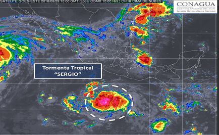 ​Se forma tormenta tropical "Sergio" al sur-sureste de Acapulco, Guerrero