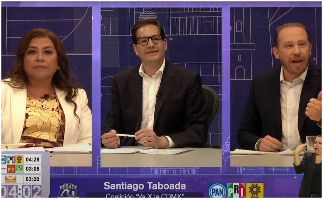 Primer debate por la jefatura de Gobierno de la Ciudad de México. Foto: Captura de pantalla.