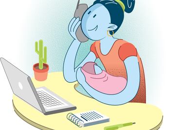 Mamá, a trabajar, regresa exitosamente a la oficina