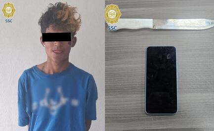 Cae venezolano acusado de robo de un celular en calles de Iztapalapa; amagó a su víctima con un cuchillo