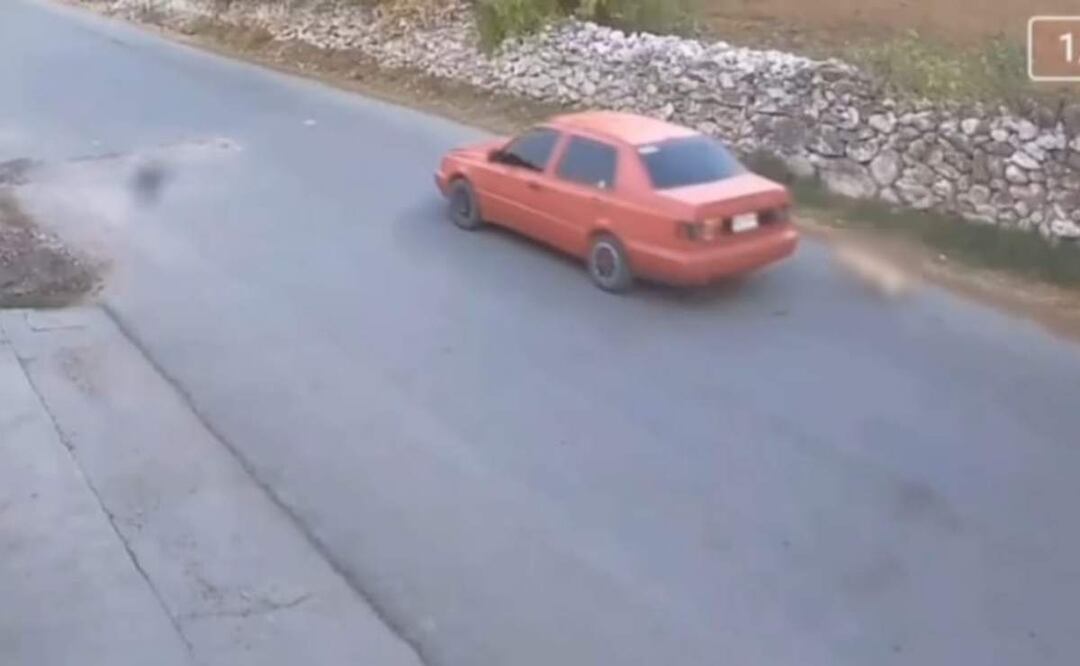 Exigen castigo para el sujeto que arrastró a un perrito de la parte trasera de un vehículo en Hidalgo (22/04/2025). Foto: Captura de video