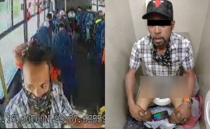 Detienen a ladrón de transporte público en baños de un centro comercial en Metepec