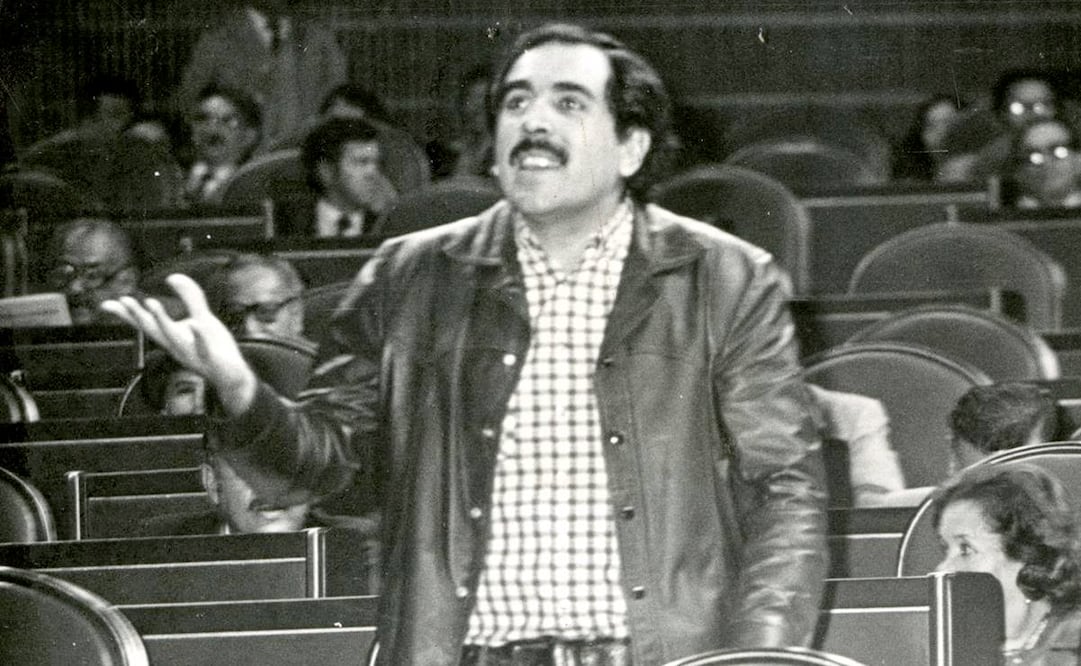 Sesión de la Cámara de Diputados. Pablo Gómez, protestando. 1981. Foto: Archivo /EL UNIVERSAL