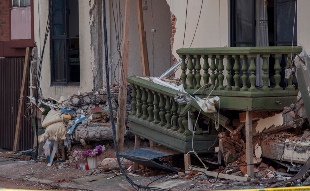 Daños en inmueble de la colonia Miravalle. (Foto: Camila Mata/El Universal)