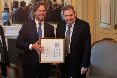 Edmundo González se reúne con el presidente de Uruguay; agradece solidaridad con Venezuela