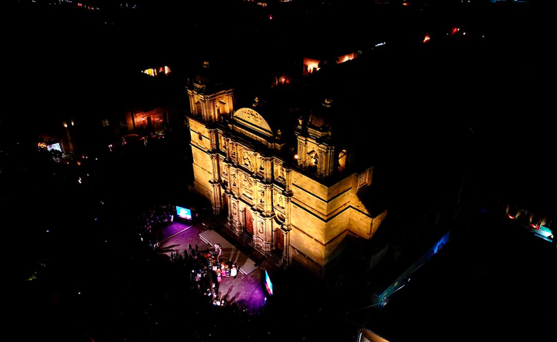 La Catedral Metropolitana es el primer edificio histórico beneficiado por Oaxaca Brilla. Foto: Cortesía