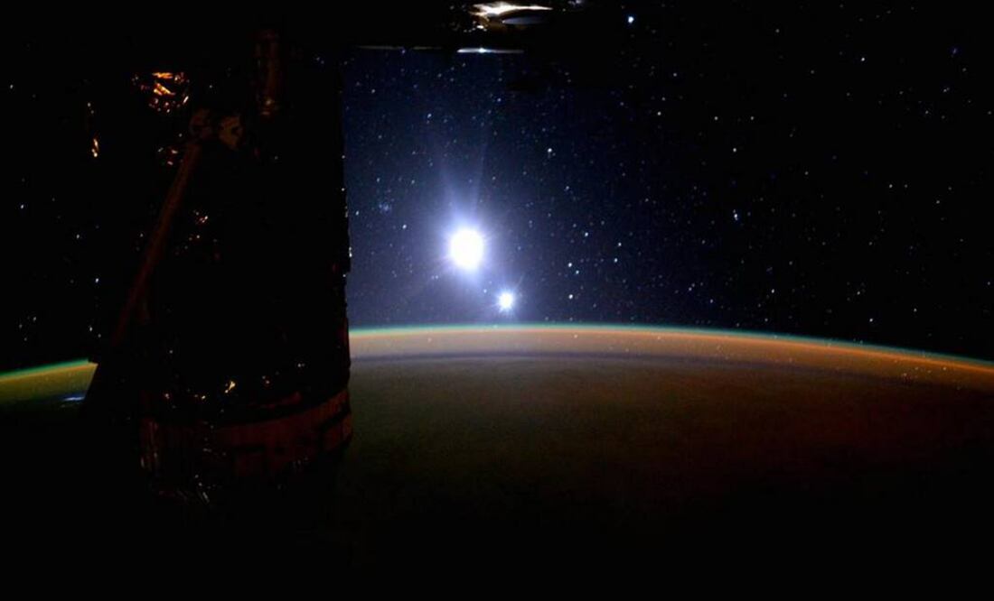 Se mira la curvatura de la Tierra, la Luna y Venus. Twitter